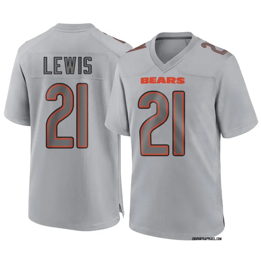 Game Gray Men's Cam Lewis Chicago Bears Atmosphere Fashion Jersey