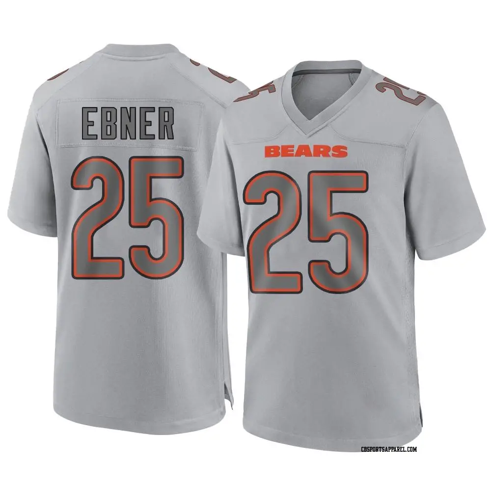 Game Gray Men's Trestan Ebner Chicago Bears Atmosphere Fashion Jersey