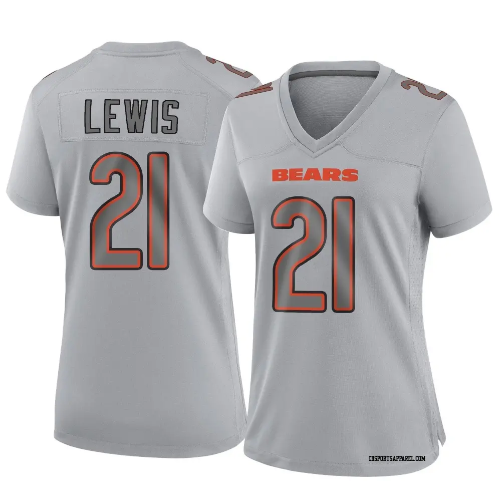 Game Gray Women's Cam Lewis Chicago Bears Atmosphere Fashion Jersey