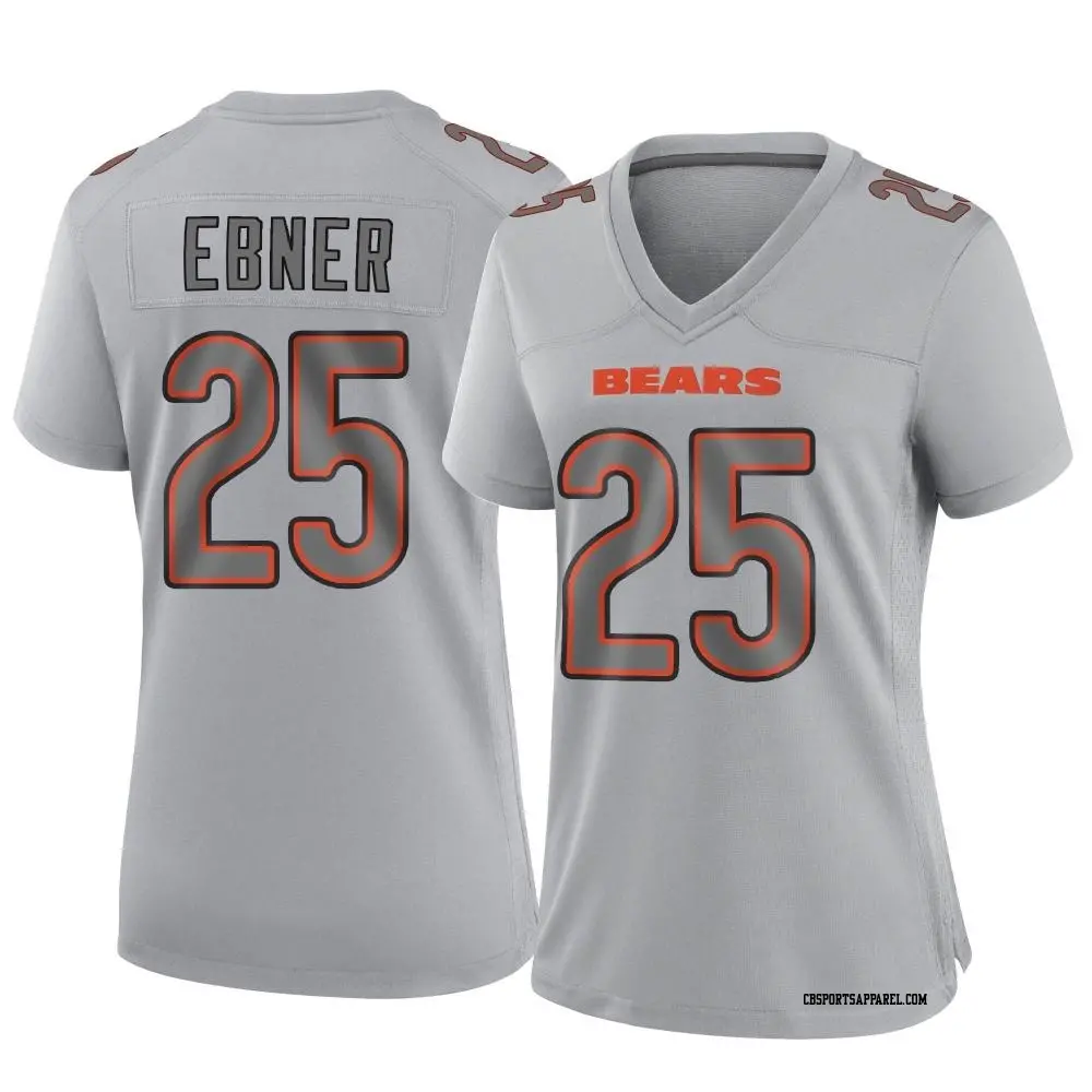 Game Gray Women's Trestan Ebner Chicago Bears Atmosphere Fashion Jersey