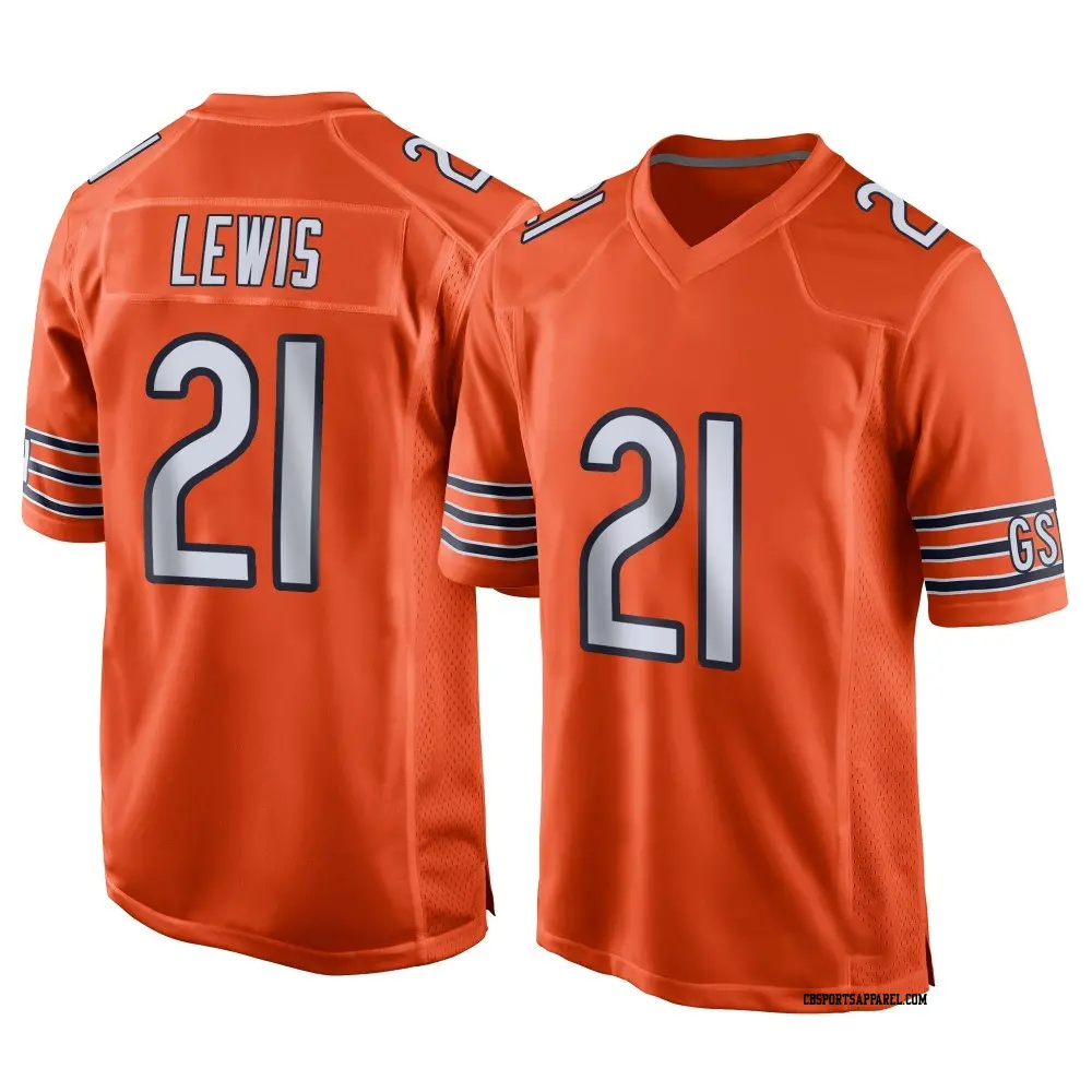 Game Orange Men's Cam Lewis Chicago Bears Alternate Jersey