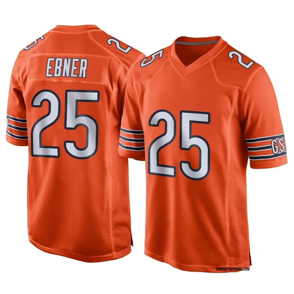 Game Orange Men's Trestan Ebner Chicago Bears Alternate Jersey