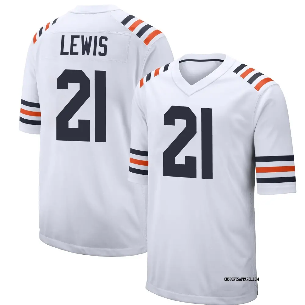 Game White Men's Cam Lewis Chicago Bears Alternate Classic Jersey