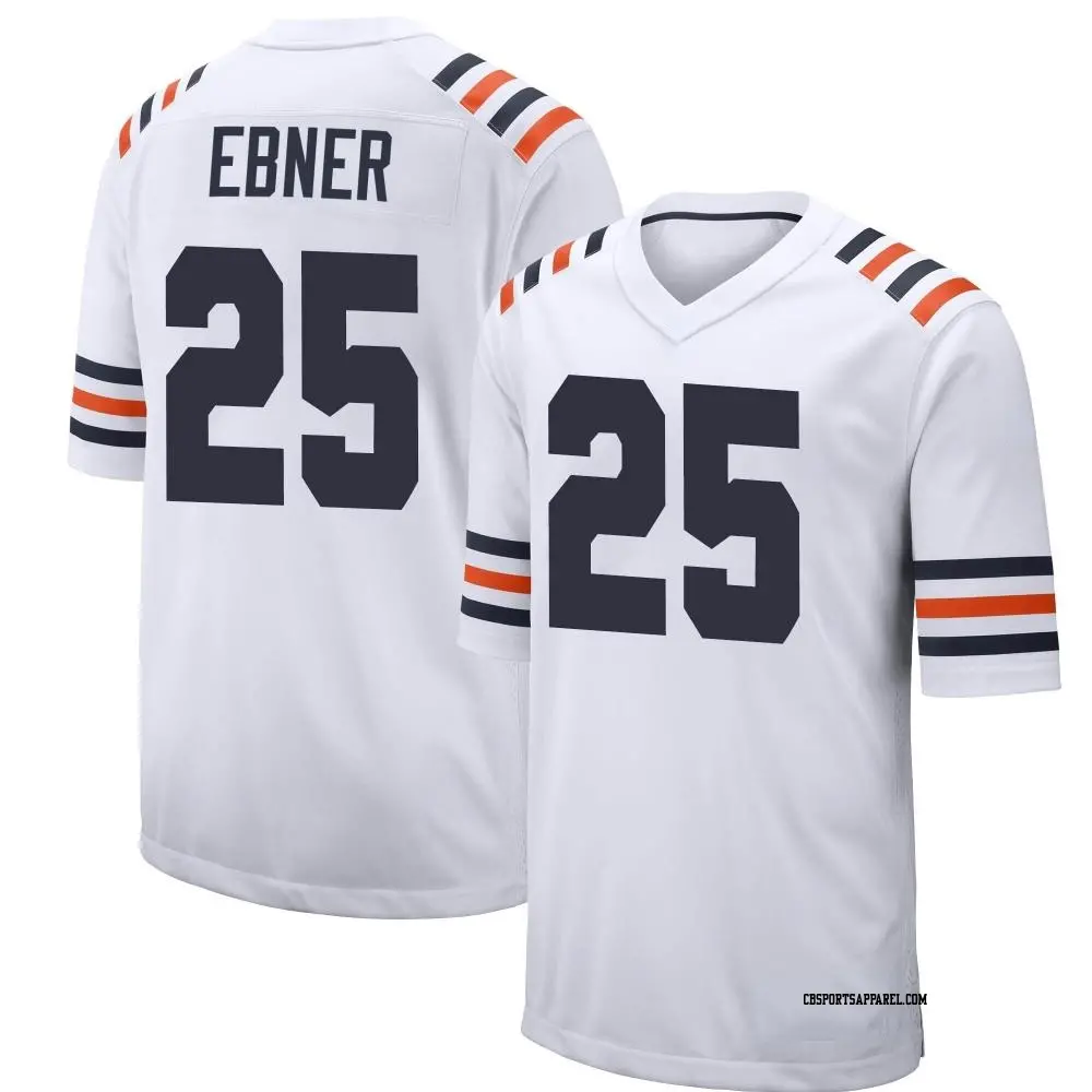 Game White Men's Trestan Ebner Chicago Bears Alternate Classic Jersey