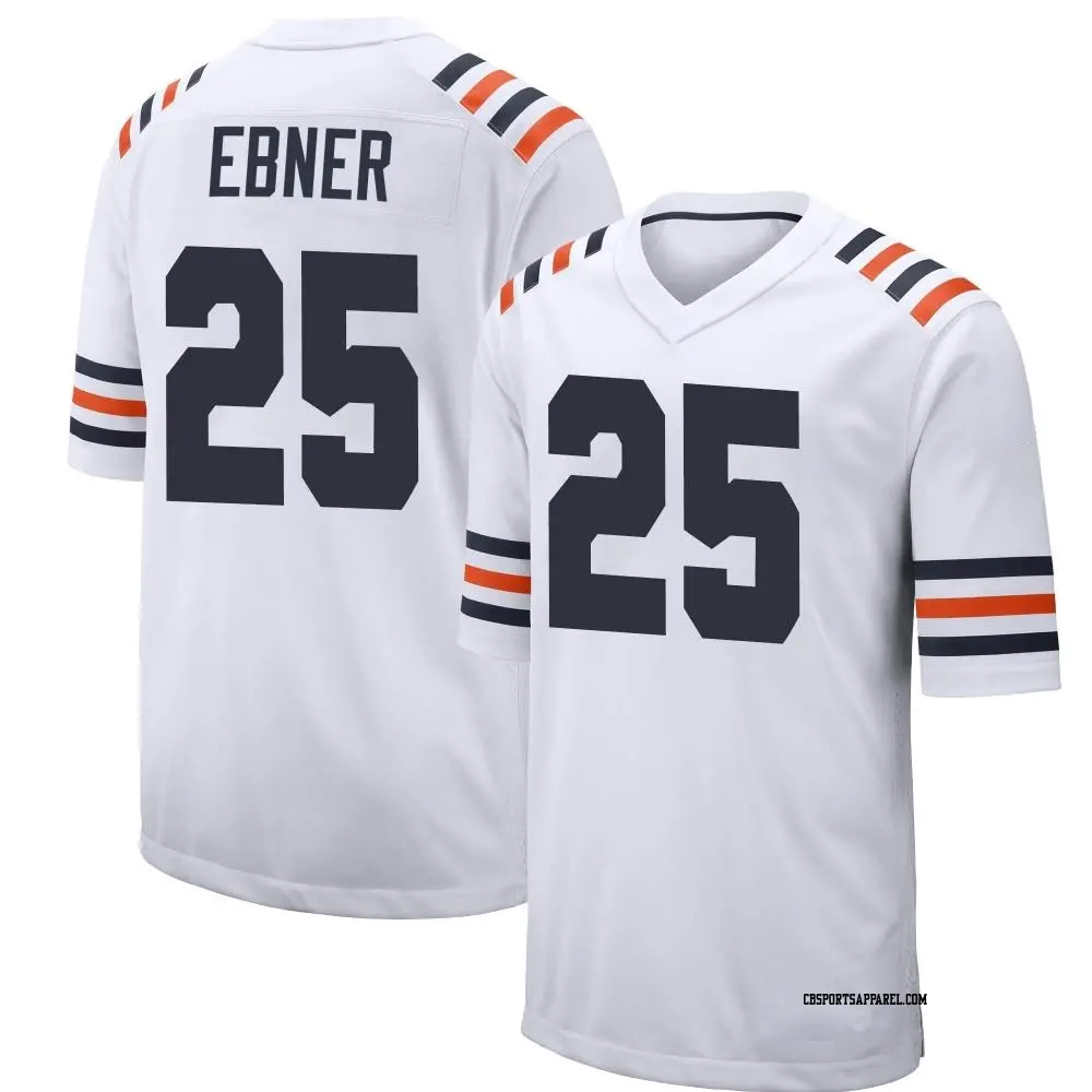 Game White Youth Trestan Ebner Chicago Bears Alternate Classic Jersey