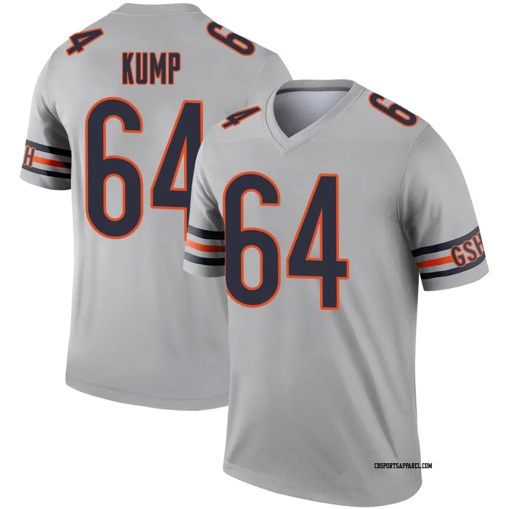 Legend Men's Jaren Kump Chicago Bears Inverted Silver Jersey