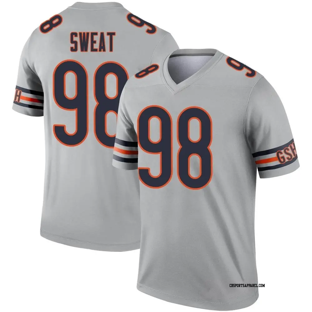 Legend Men's Montez Sweat Chicago Bears Inverted Silver Jersey