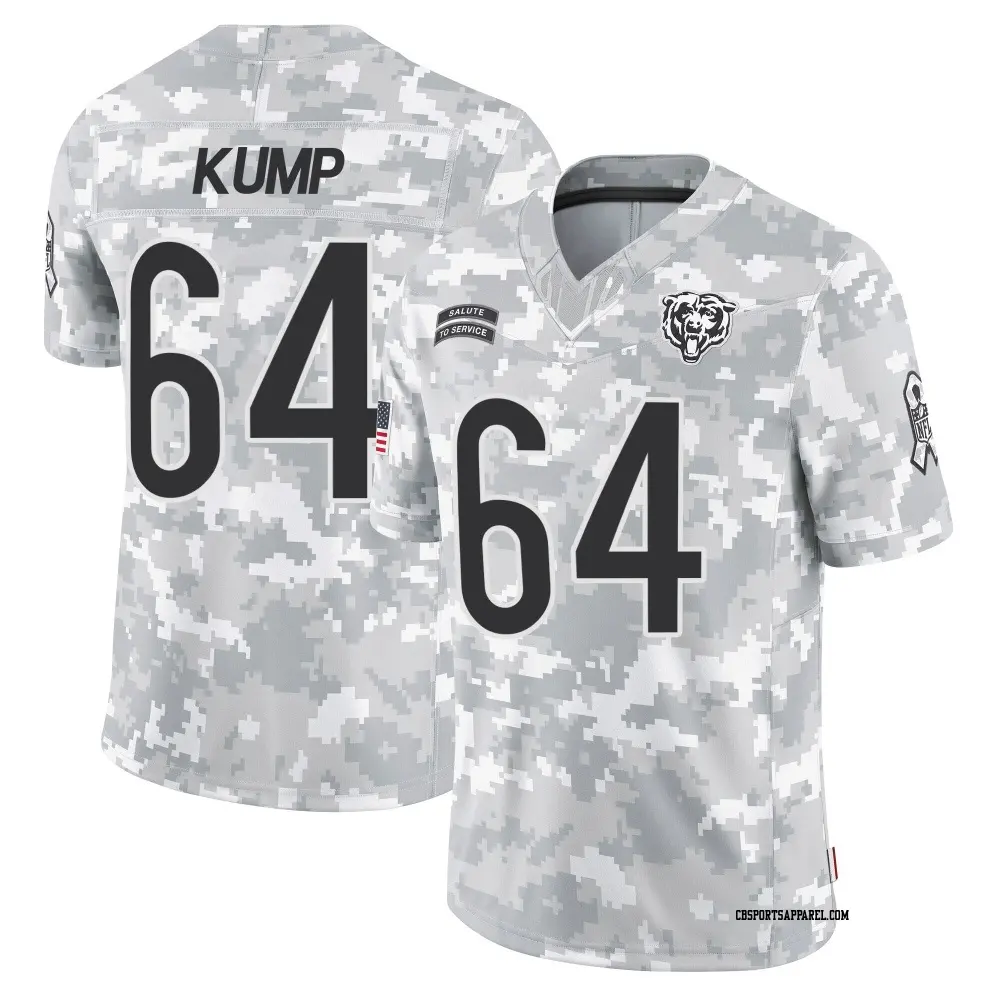 Limited Arctic Camo Men's Jaren Kump Chicago Bears 2024 Salute to Service Jersey