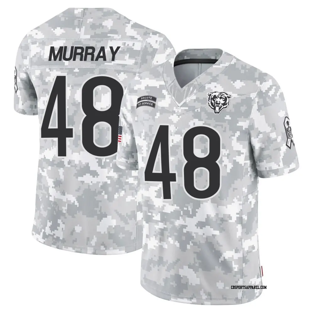 Limited Arctic Camo Men's Jordan Murray Chicago Bears 2024 Salute to Service Jersey