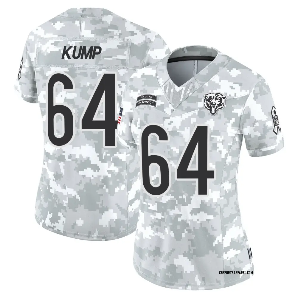 Limited Arctic Camo Women's Jaren Kump Chicago Bears 2024 Salute to Service Jersey