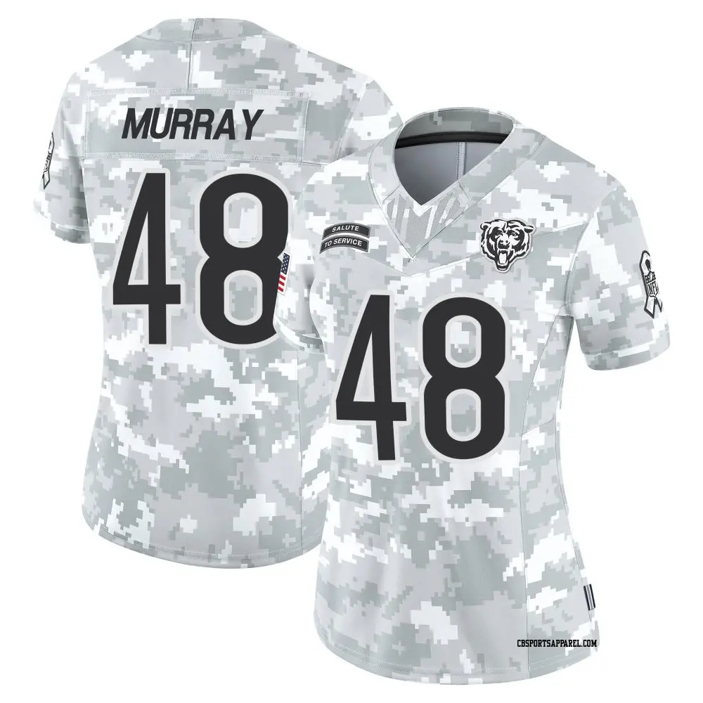 Limited Arctic Camo Women's Jordan Murray Chicago Bears 2024 Salute to Service Jersey
