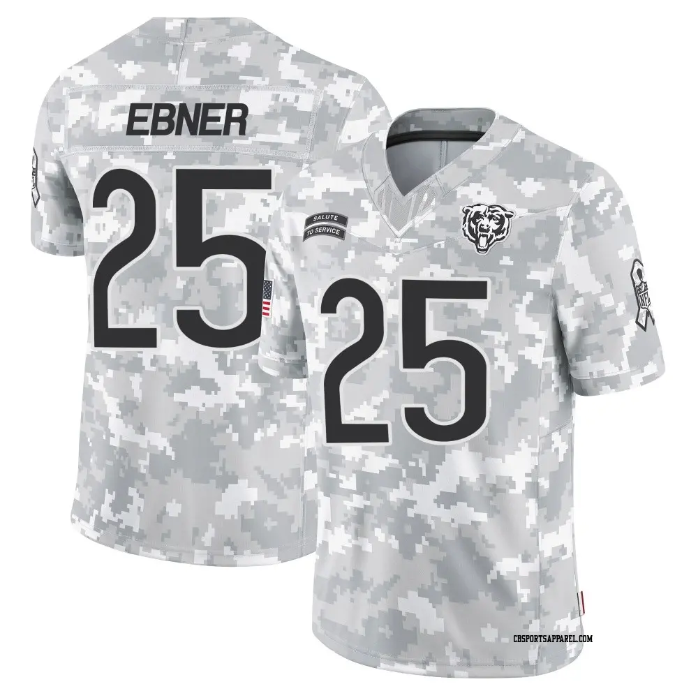 Limited Arctic Camo Youth Trestan Ebner Chicago Bears 2024 Salute to Service Jersey