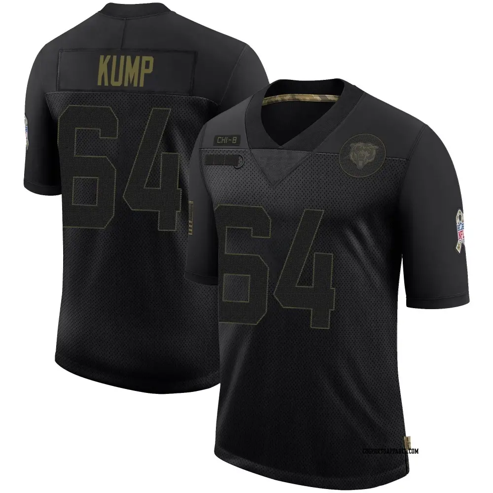 Limited Black Men's Jaren Kump Chicago Bears 2020 Salute To Service Jersey