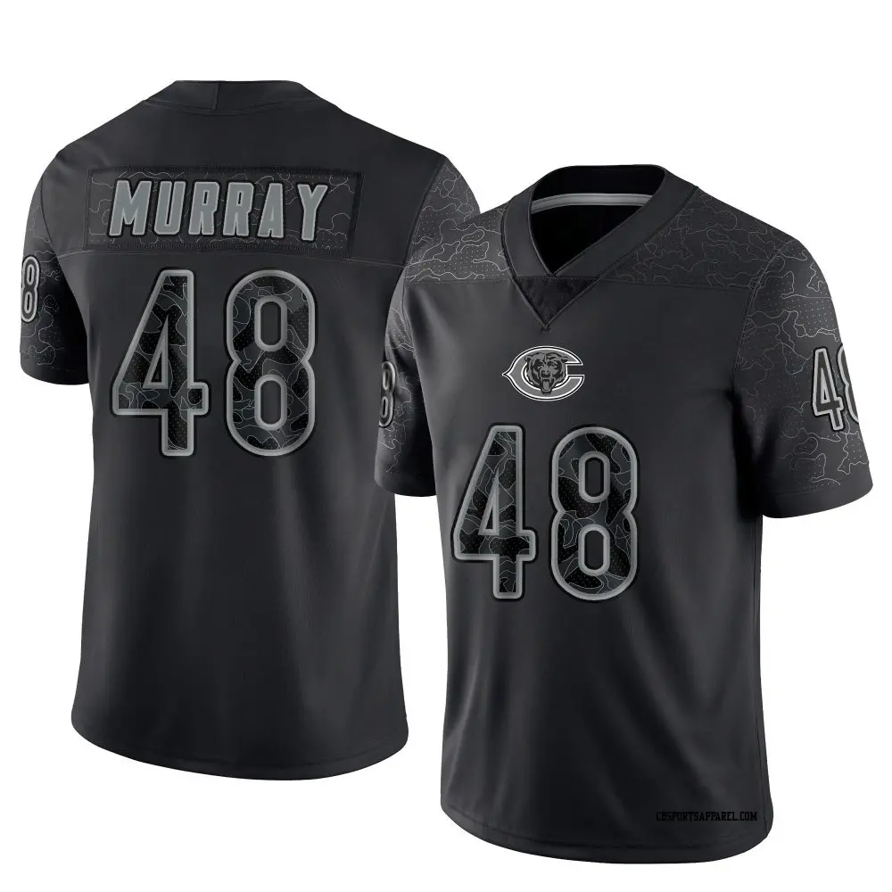 Limited Black Men's Jordan Murray Chicago Bears Reflective Jersey