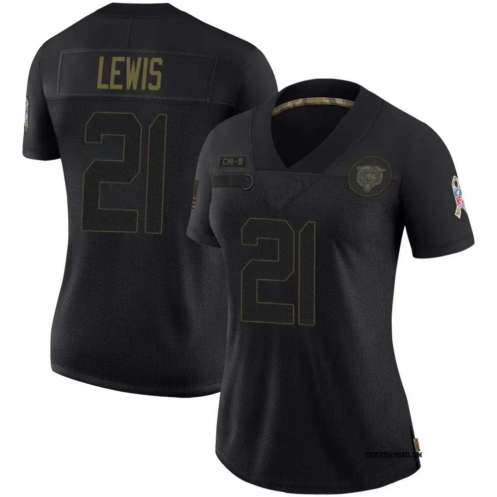 Limited Black Women's Cam Lewis Chicago Bears 2020 Salute To Service Jersey