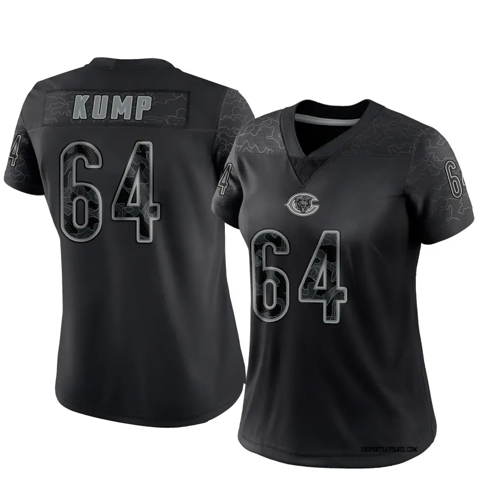 Limited Black Women's Jaren Kump Chicago Bears Reflective Jersey