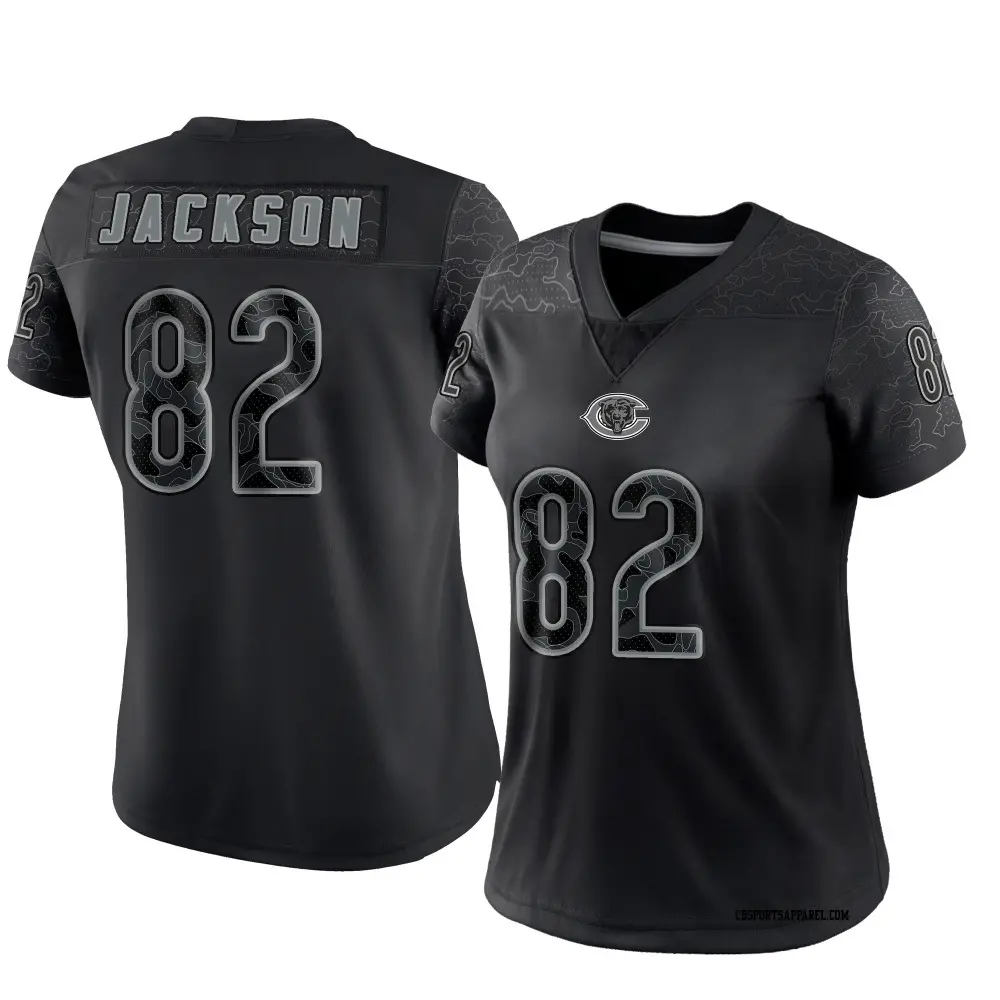 Limited Black Women's John Jackson Chicago Bears Reflective Jersey