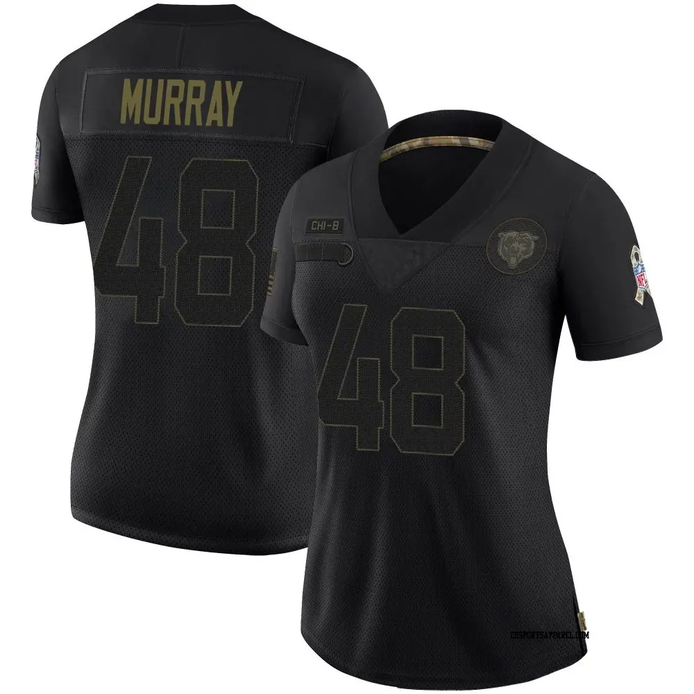 Limited Black Women's Jordan Murray Chicago Bears 2020 Salute To Service Jersey