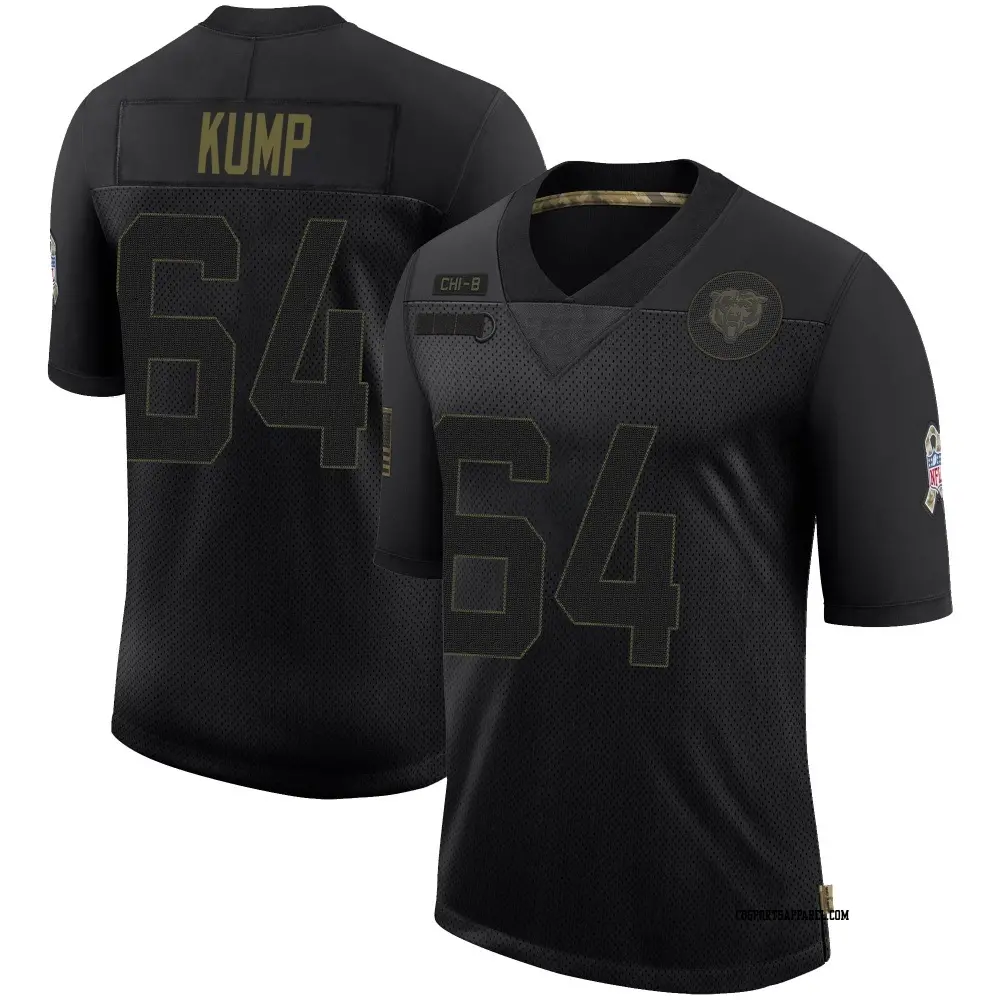 Limited Black Youth Jaren Kump Chicago Bears 2020 Salute To Service Jersey