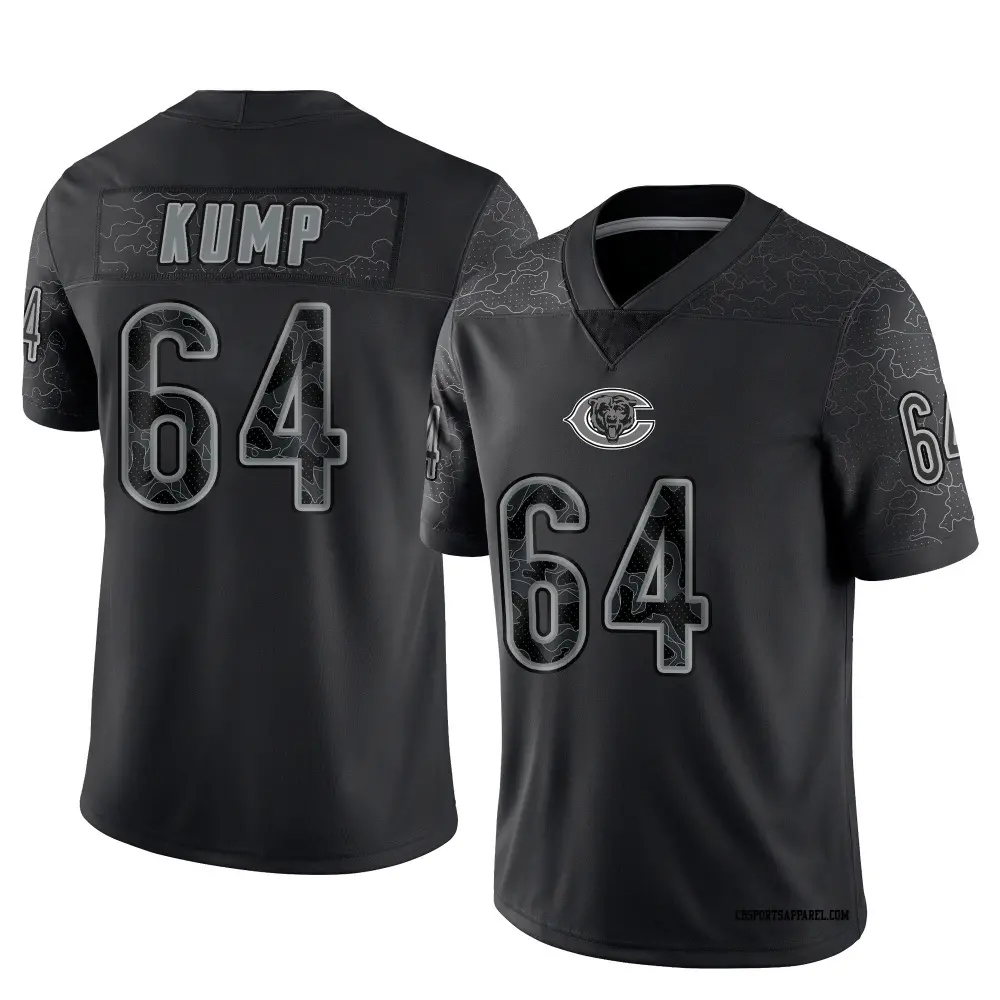 Limited Black Youth Jaren Kump Chicago Bears Reflective Jersey