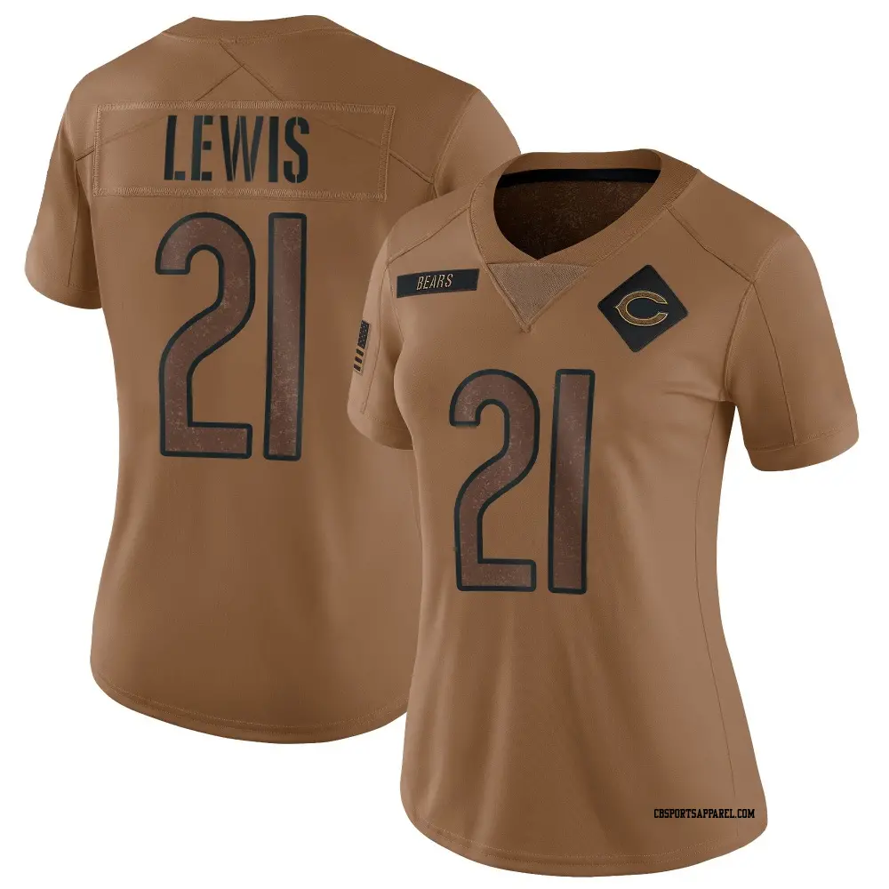 Limited Brown Women's Cam Lewis Chicago Bears 2023 Salute To Service Jersey