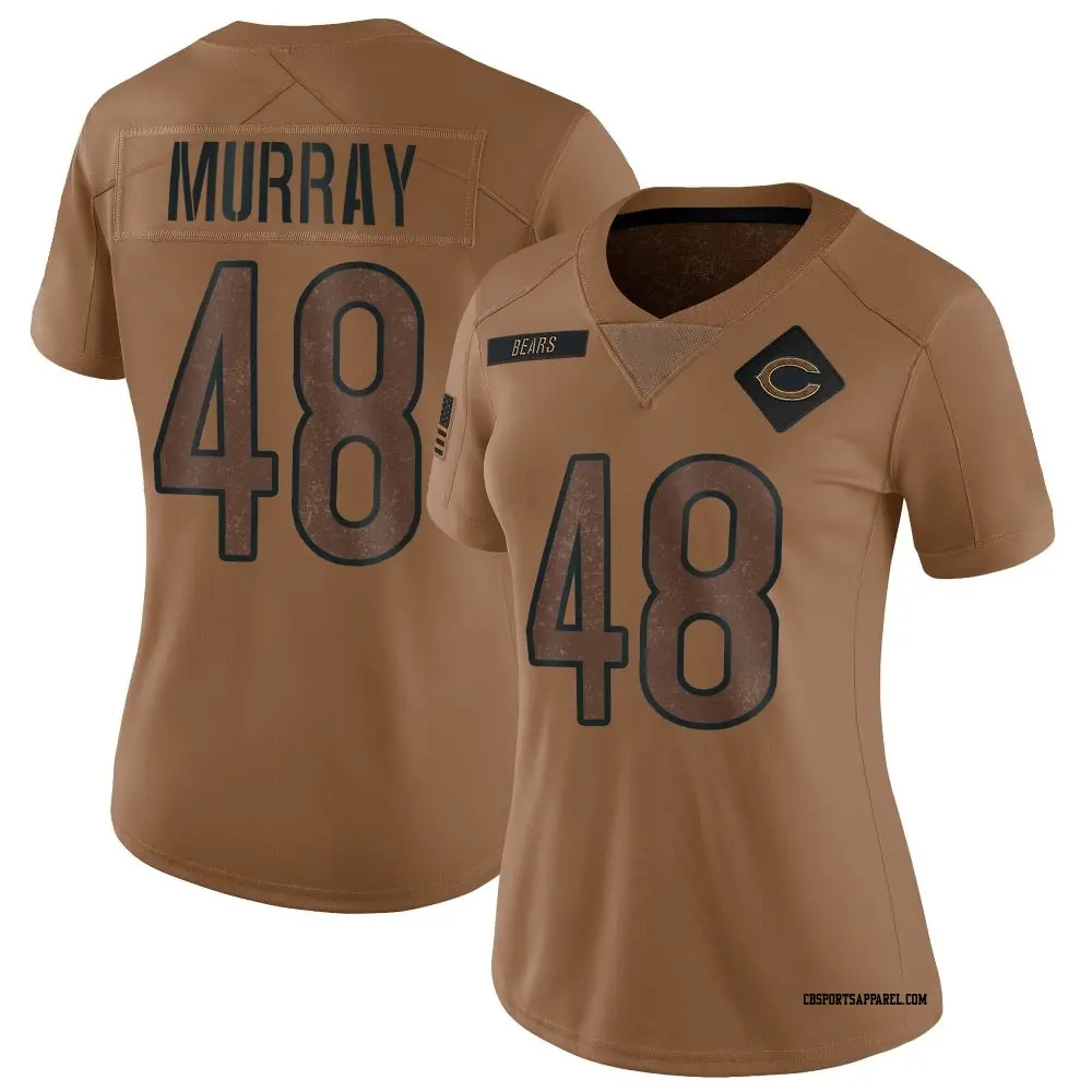 Limited Brown Women's Jordan Murray Chicago Bears 2023 Salute To Service Jersey