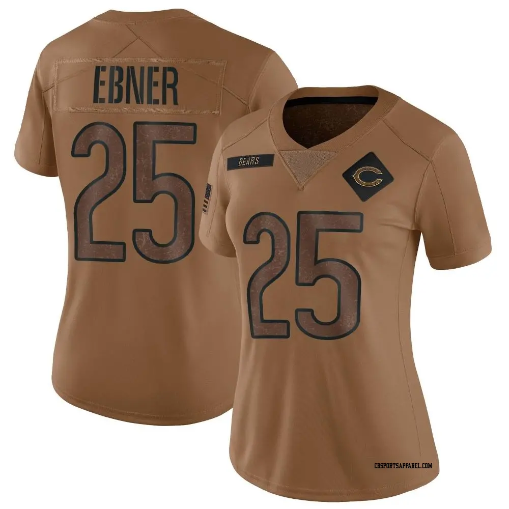 Limited Brown Women's Trestan Ebner Chicago Bears 2023 Salute To Service Jersey