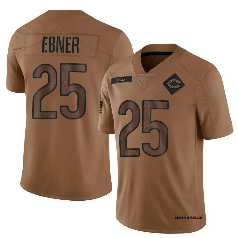 Limited Brown Youth Trestan Ebner Chicago Bears 2023 Salute To Service Jersey