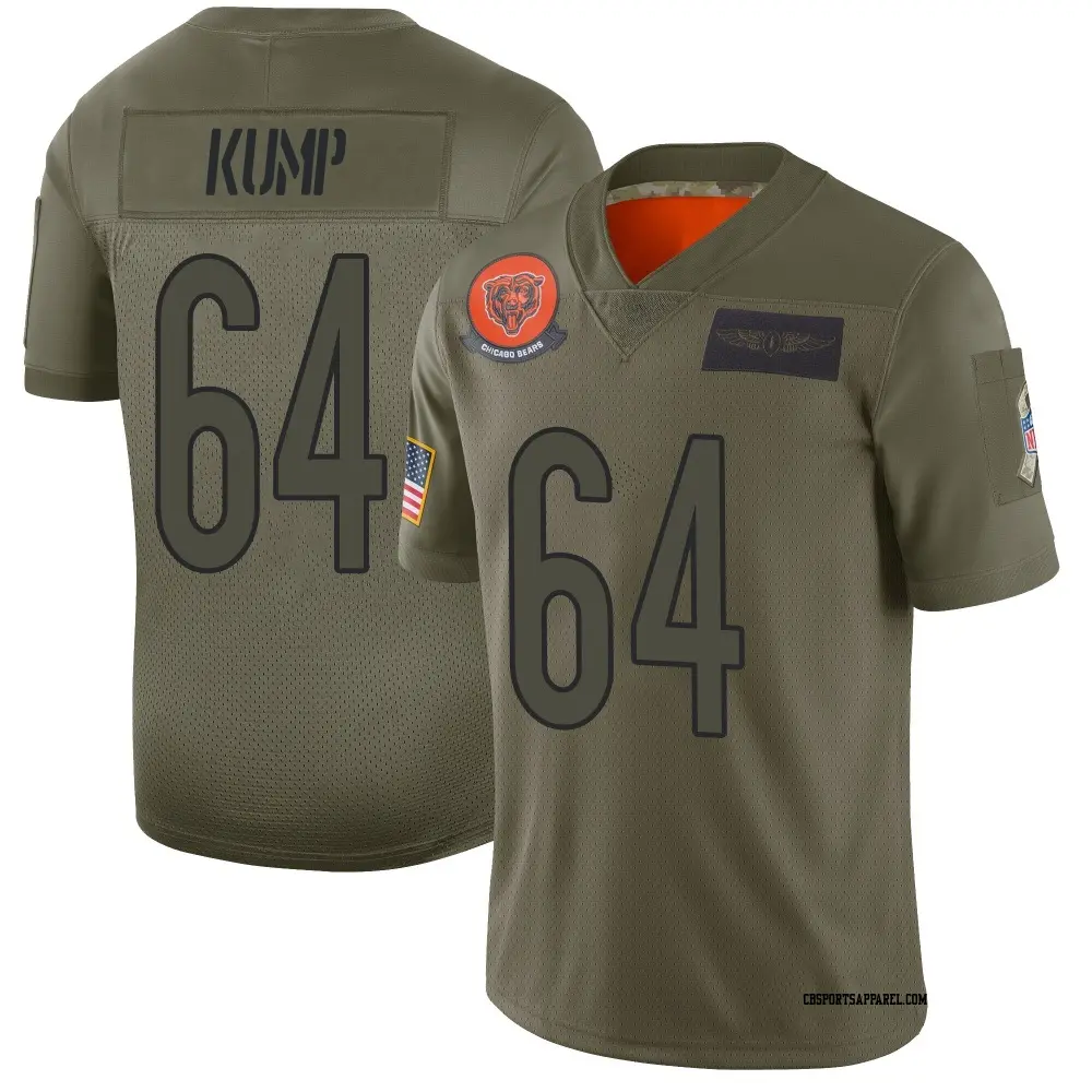 Limited Camo Men's Jaren Kump Chicago Bears 2019 Salute to Service Jersey