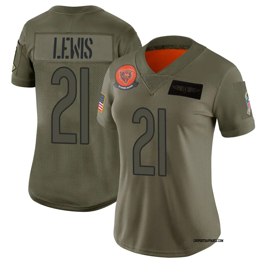 Limited Camo Women's Cam Lewis Chicago Bears 2019 Salute to Service Jersey