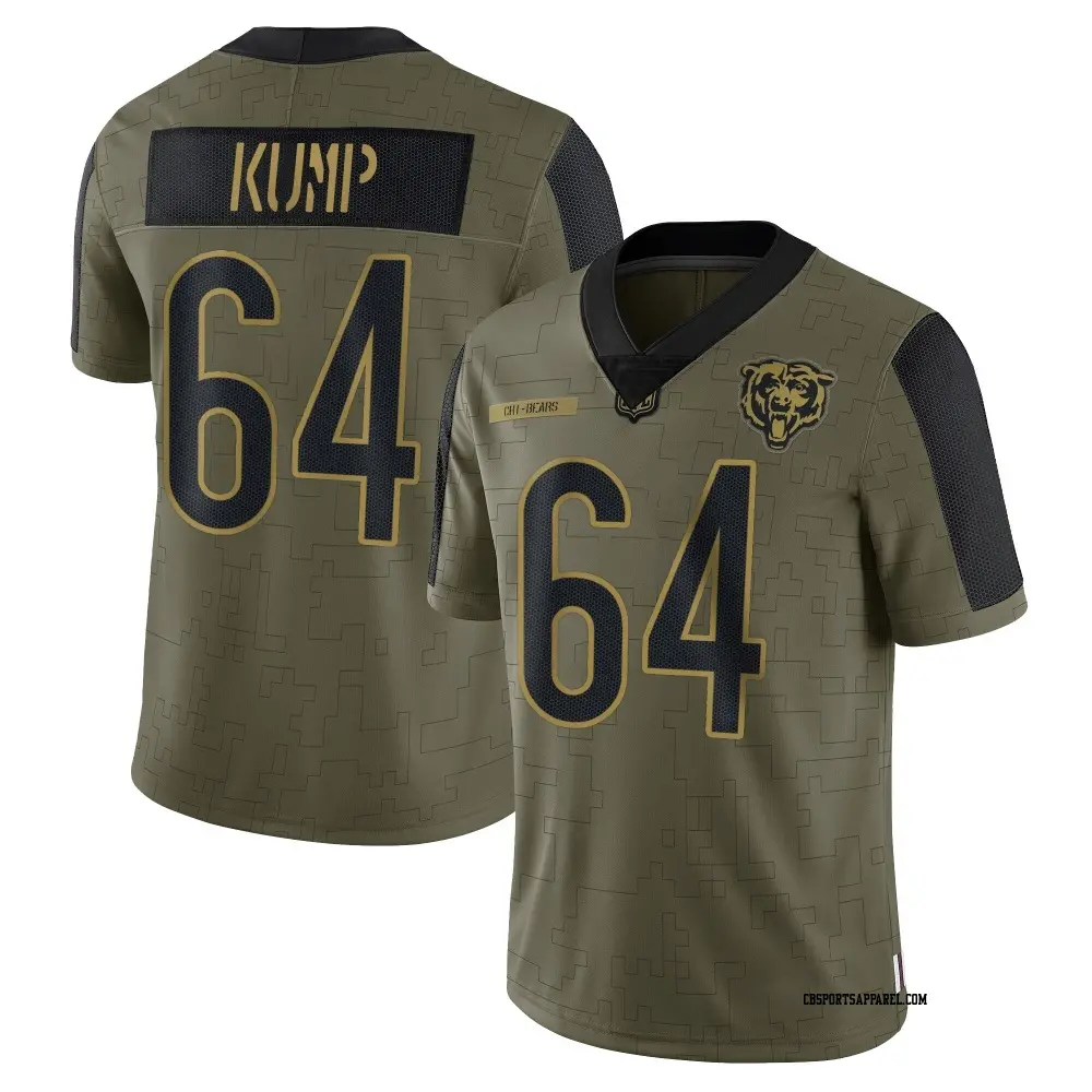 Limited Olive Men's Jaren Kump Chicago Bears 2021 Salute To Service Jersey