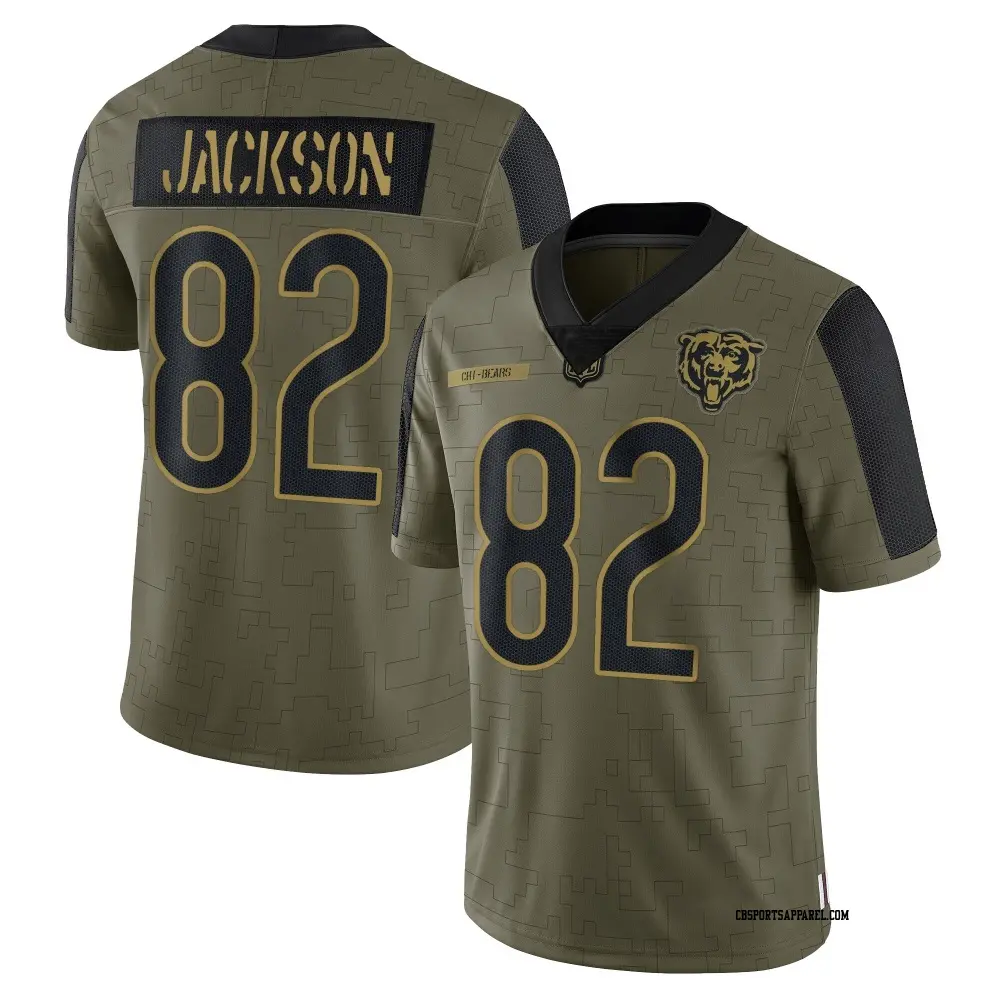 Limited Olive Men's John Jackson Chicago Bears 2021 Salute To Service Jersey