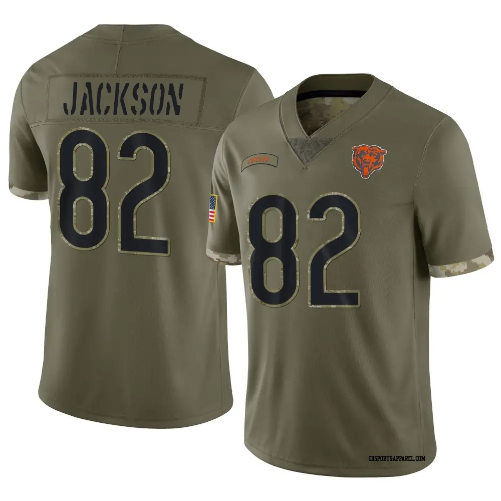 Limited Olive Men's John Jackson Chicago Bears 2022 Salute To Service Jersey