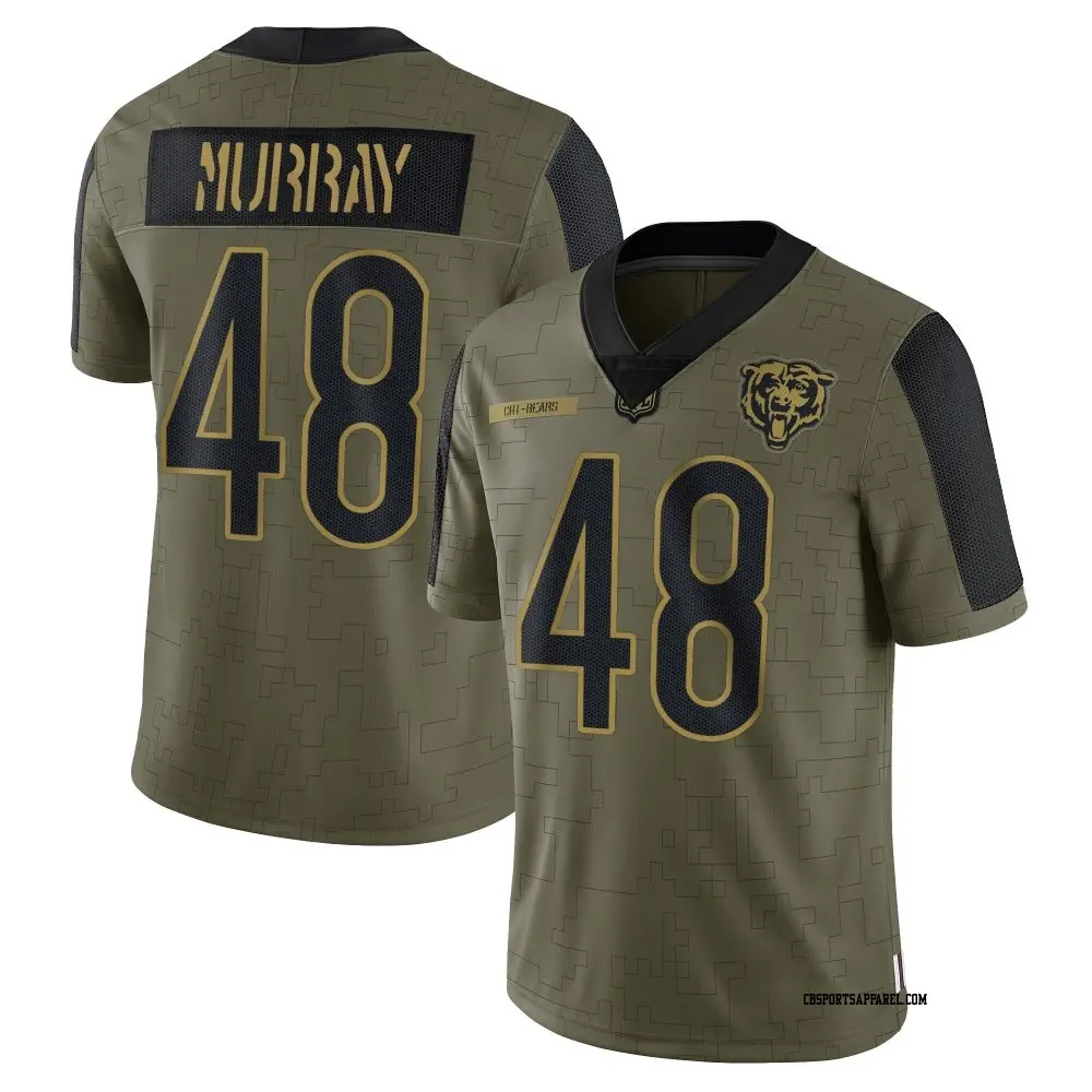 Limited Olive Men's Jordan Murray Chicago Bears 2021 Salute To Service Jersey