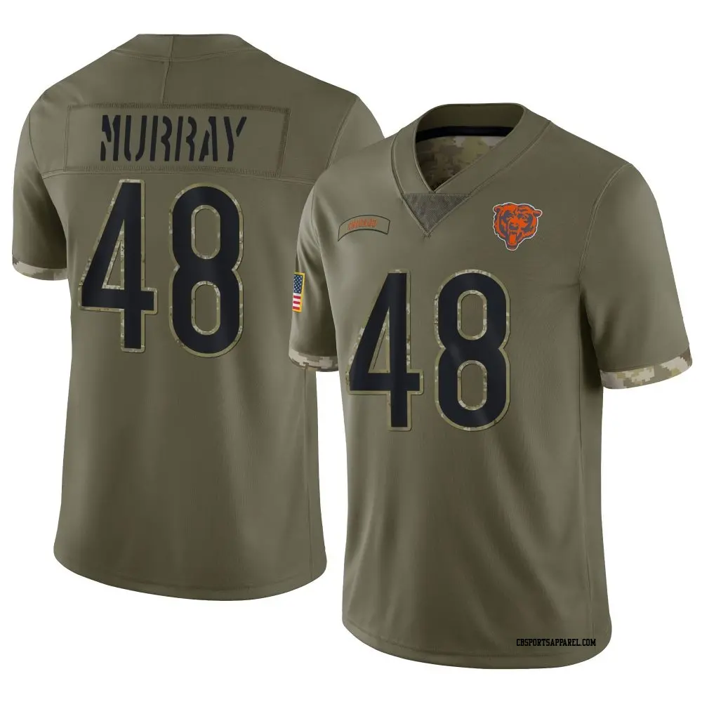 Limited Olive Men's Jordan Murray Chicago Bears 2022 Salute To Service Jersey