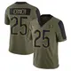 Limited Olive Men's Trestan Ebner Chicago Bears 2021 Salute To Service Jersey