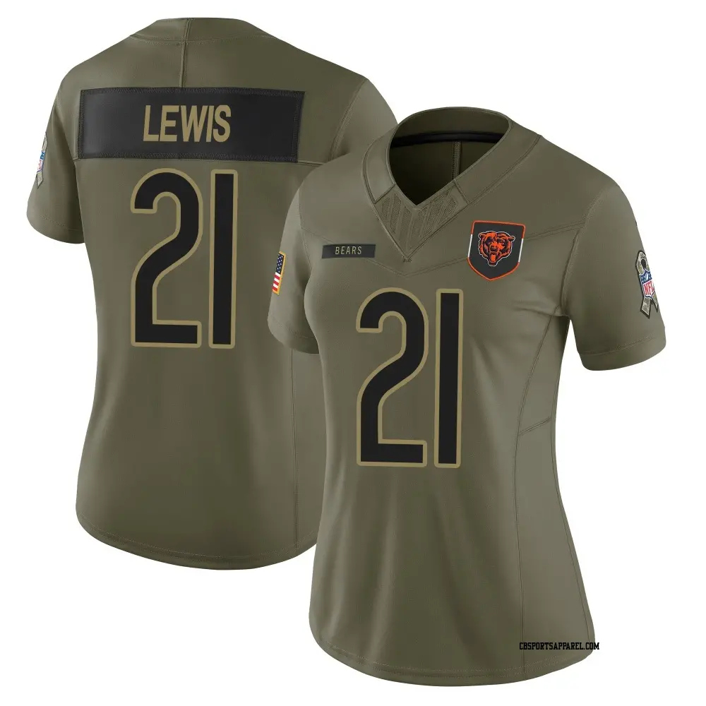 Limited Olive Women's Cam Lewis Chicago Bears 2025 Salute to Service Jersey