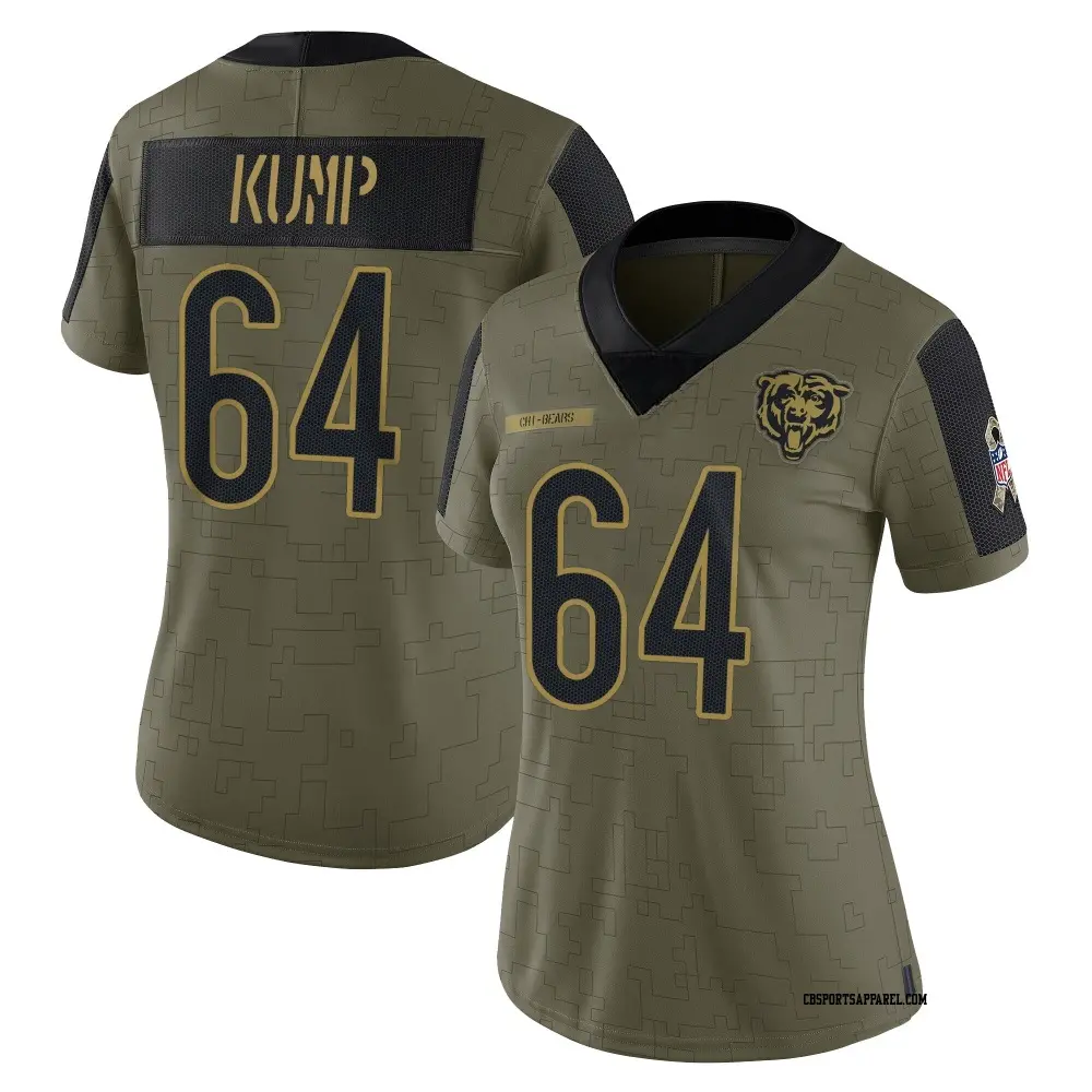 Limited Olive Women's Jaren Kump Chicago Bears 2021 Salute To Service Jersey