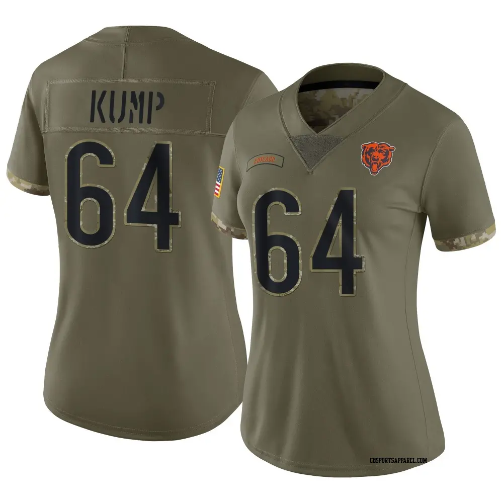 Limited Olive Women's Jaren Kump Chicago Bears 2022 Salute To Service Jersey
