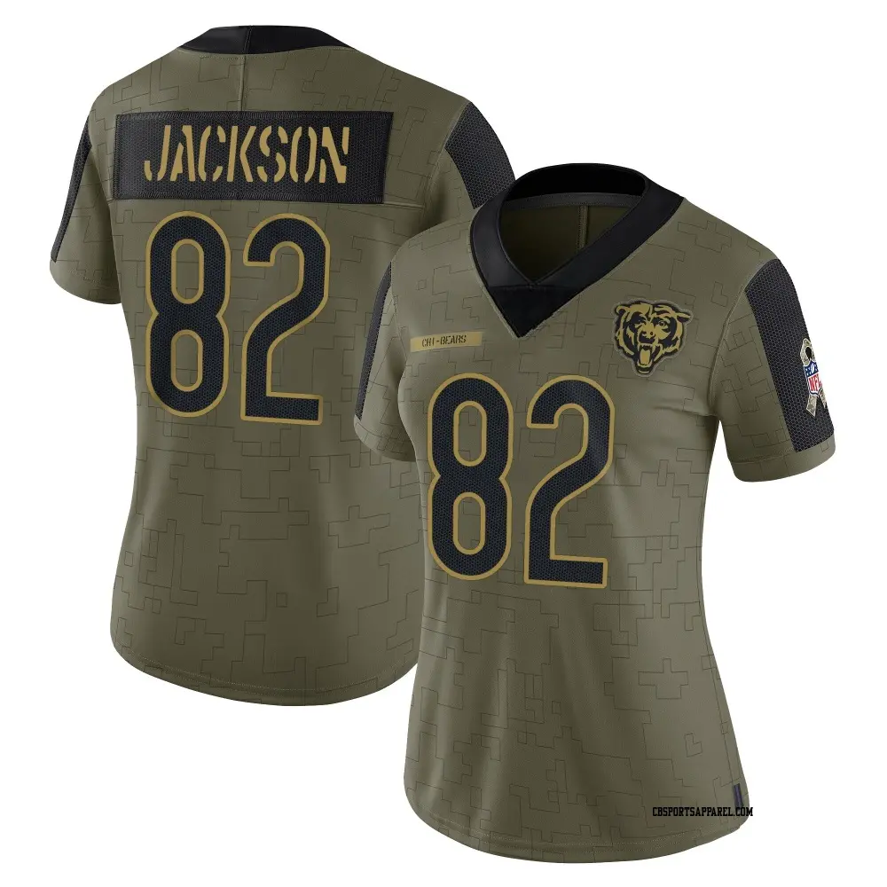 Limited Olive Women's John Jackson Chicago Bears 2021 Salute To Service Jersey