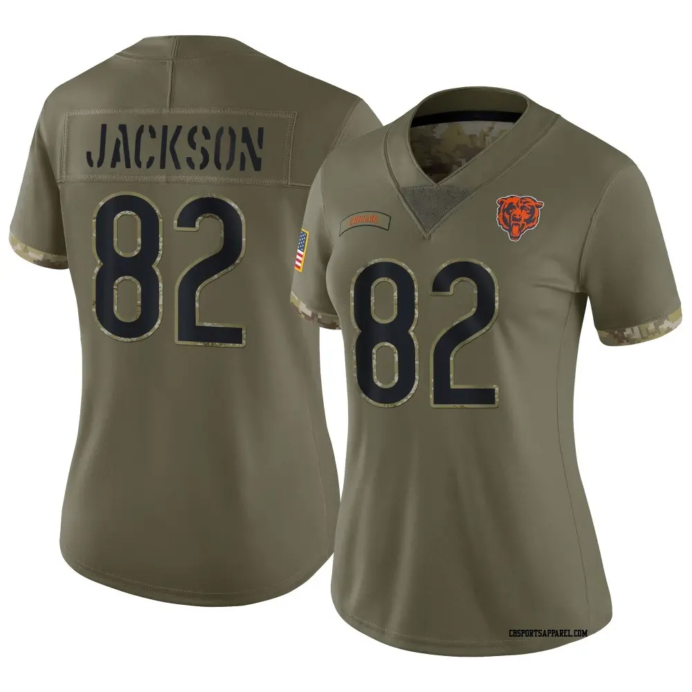 Limited Olive Women's John Jackson Chicago Bears 2022 Salute To Service Jersey