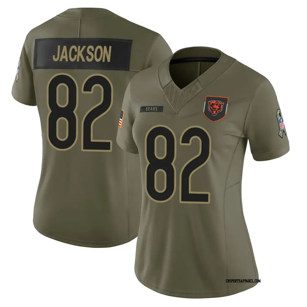 Limited Olive Women's John Jackson Chicago Bears 2025 Salute to Service Jersey