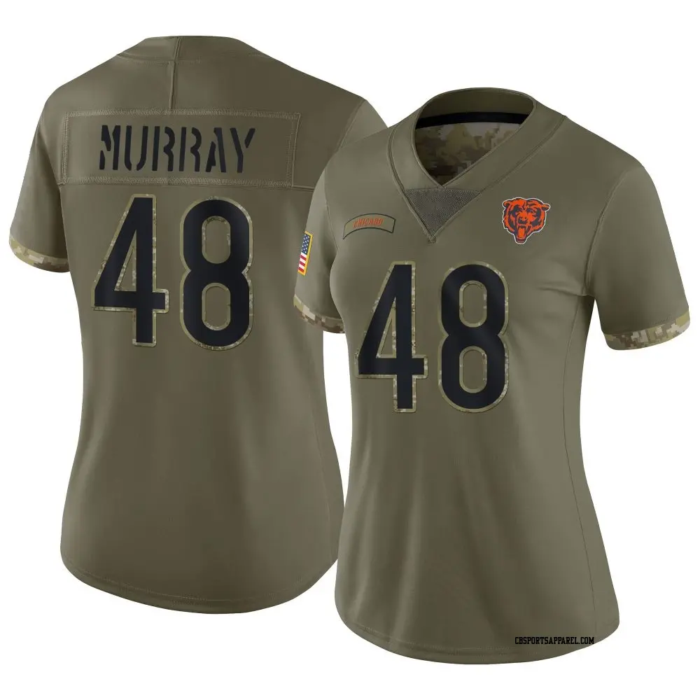 Limited Olive Women's Jordan Murray Chicago Bears 2022 Salute To Service Jersey