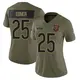 Limited Olive Women's Trestan Ebner Chicago Bears 2025 Salute to Service Jersey