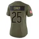 Limited Olive Women's Trestan Ebner Chicago Bears 2025 Salute to Service Jersey