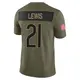 Limited Olive Youth Cam Lewis Chicago Bears 2025 Salute to Service Jersey