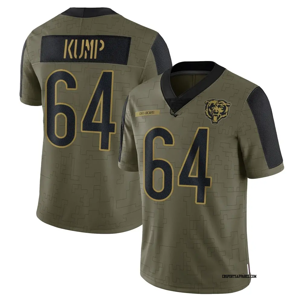 Limited Olive Youth Jaren Kump Chicago Bears 2021 Salute To Service Jersey