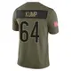 Limited Olive Youth Jaren Kump Chicago Bears 2025 Salute to Service Jersey