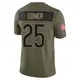 Limited Olive Youth Trestan Ebner Chicago Bears 2025 Salute to Service Jersey