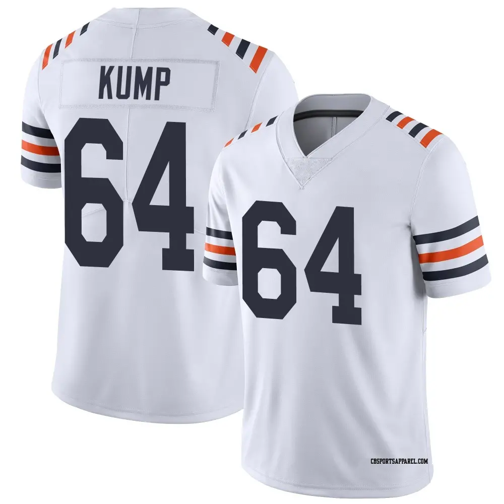 Limited White Men's Jaren Kump Chicago Bears Alternate Classic Vapor Jersey